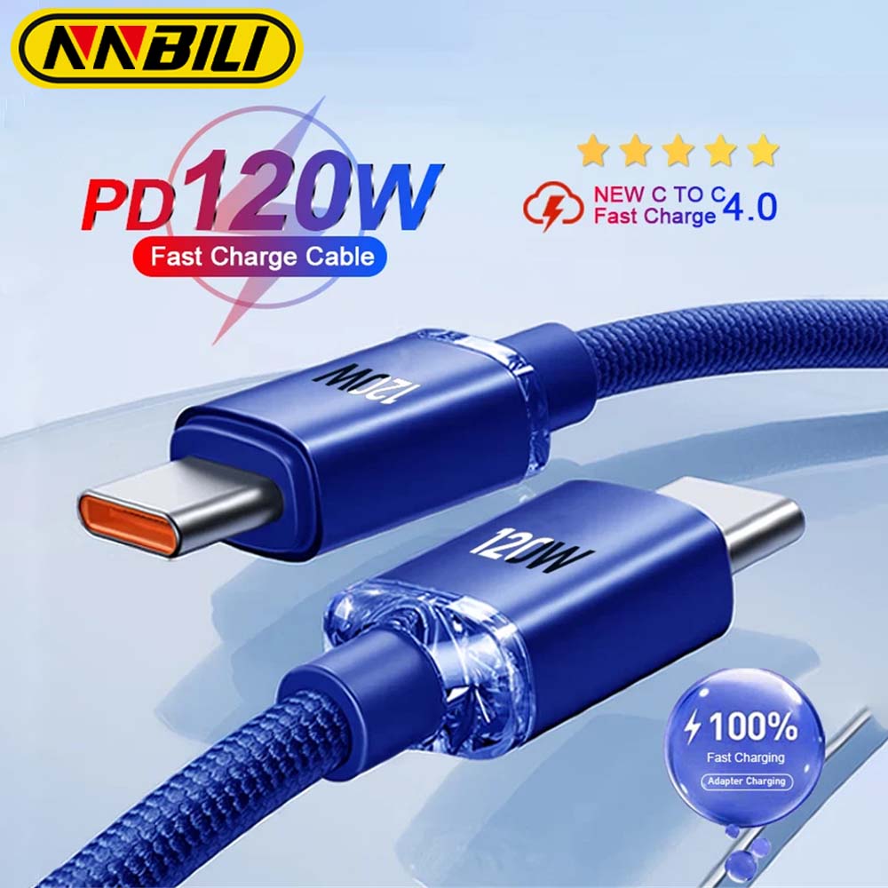 NNBILI 120W cavo USB da tipo C a USB C per iPhone 15 Pro Max PD cavo dati di ricarica rapida per Samsung Xiaomi 14 Oneplus 12 poco OPPO