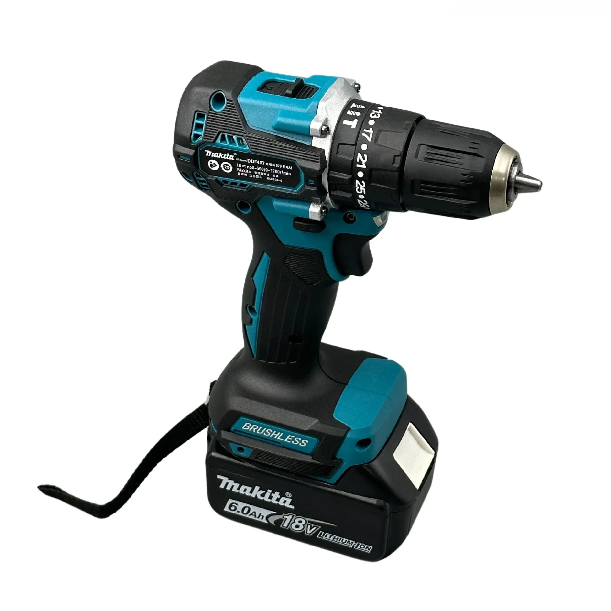 Makita DDF487 Schroevendraaier Draadloze Slagboormachine 18V Elektrische Variabele Snelheid Borstelloze Motor Impact Power Tools Boormachine