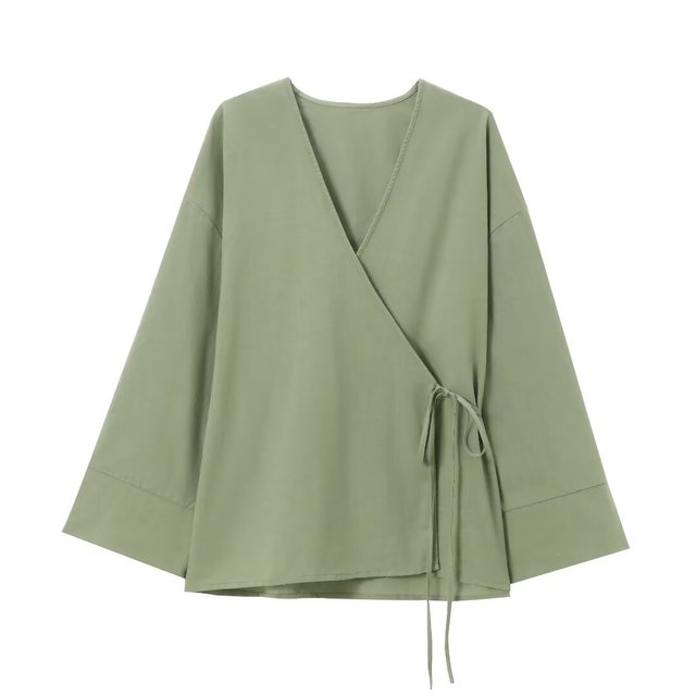 Estilo quimono texturizado solto feminino, túnica com decote em v, multicolorida, monocromática, jaqueta casual simples, casaco novo, primavera e outono