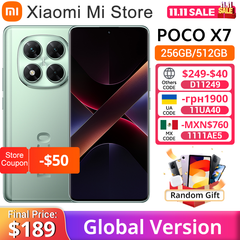 Poco x7 versão global smartphone xiaomi hyperos nfc 5110mah 6.67 "50mp câmera dimensão 7300-ultra 45w 120hz display amoled ip68