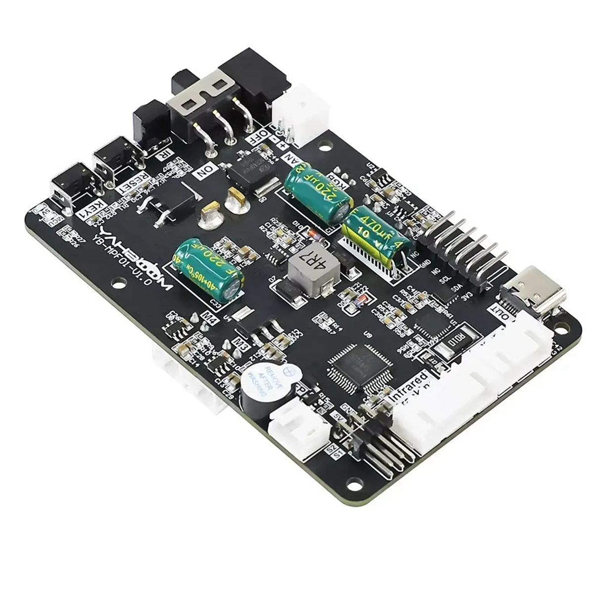 Para raspberry pi 5 robô kit de placa de acionamento de expansão com sensor servo motor controlador de acionamento de quatro rodas motor de direção-lite