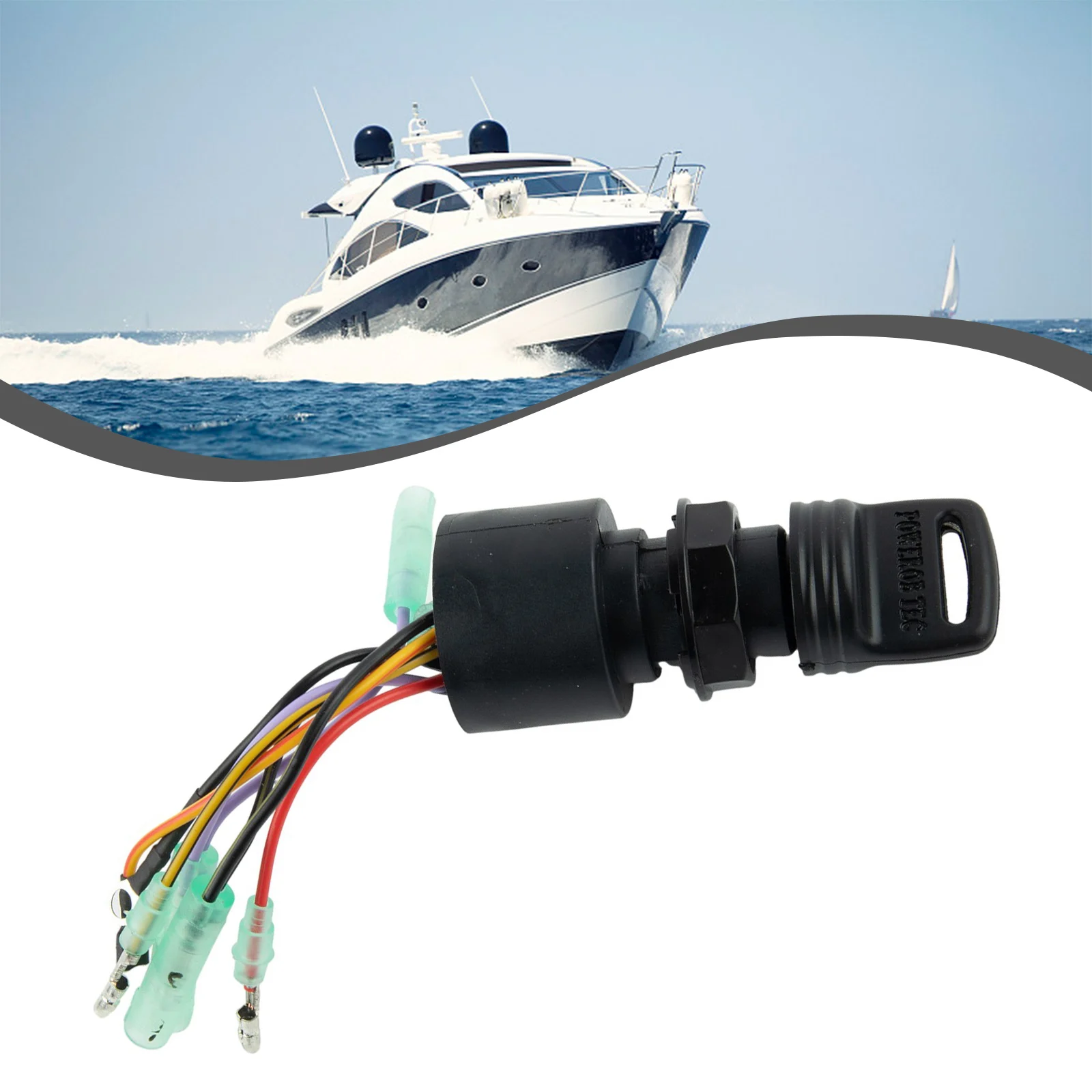 Interruptor de chave de ignição 87-17009A5 com 2 chaves para motores de popa Mercury 3 Pos 87-17009A5
