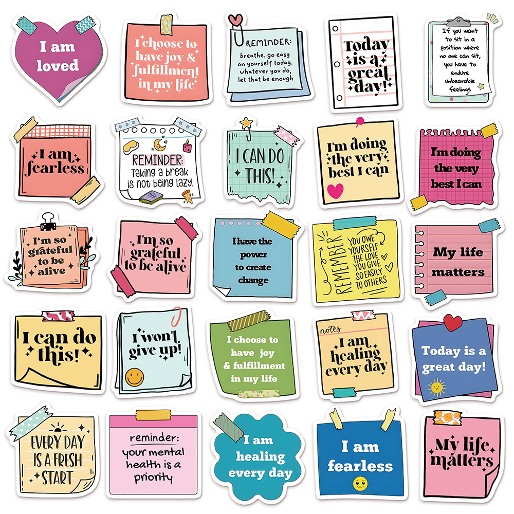 50PCS Selbst affirmation Ermutigung Slogans Graffiti Aufkleber DIY Telefon Fällen Laptop Wasser Tassen Wasserdichte Aufkleber