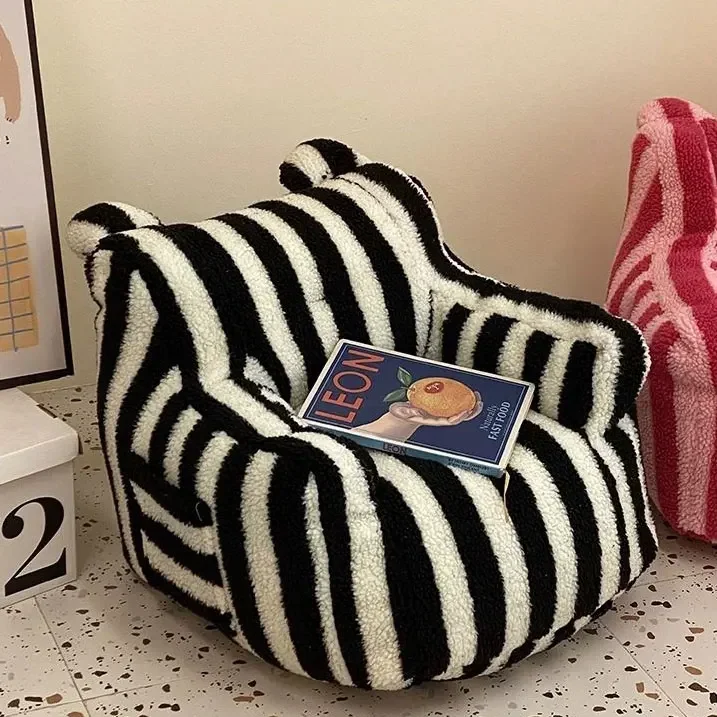 Sofá pequeno infantil, leve, listrado, saco de feijão, casa, crianças, varanda, canto, banco pequeno, seguro e saudável