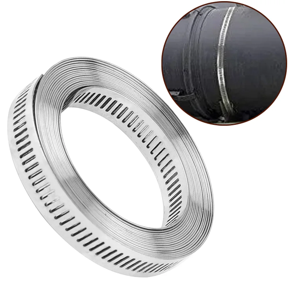 9,8 Fuß verstellbare große Schlauchschellen Schneckengetriebe Edelstahlklemme + 6 Befestigungselemente Autozubehör Klemme und Befestigungselemente