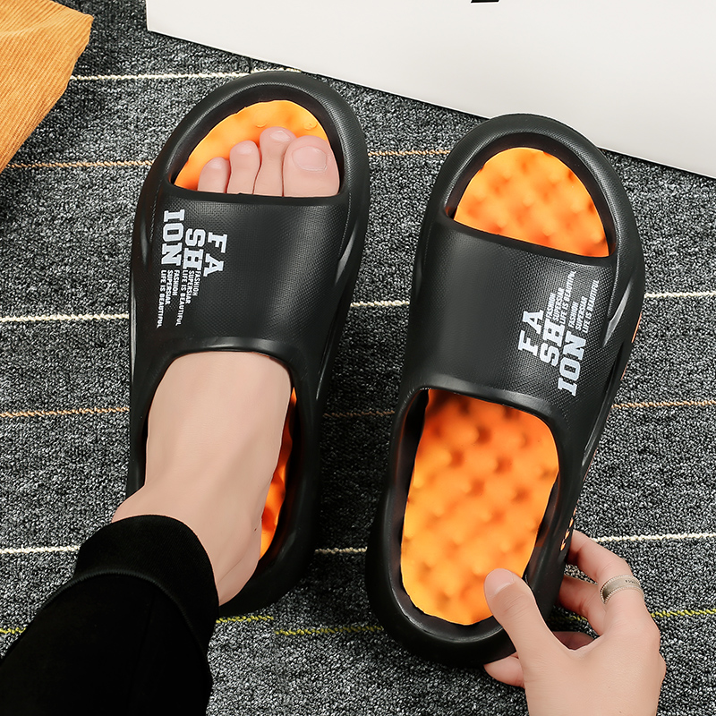 Zapatillas de masaje de verano para hombre, sandalias para interiores y exteriores, zapatos informales de playa, chanclas de suela blanda, sandalias para hombre de talla grande 47