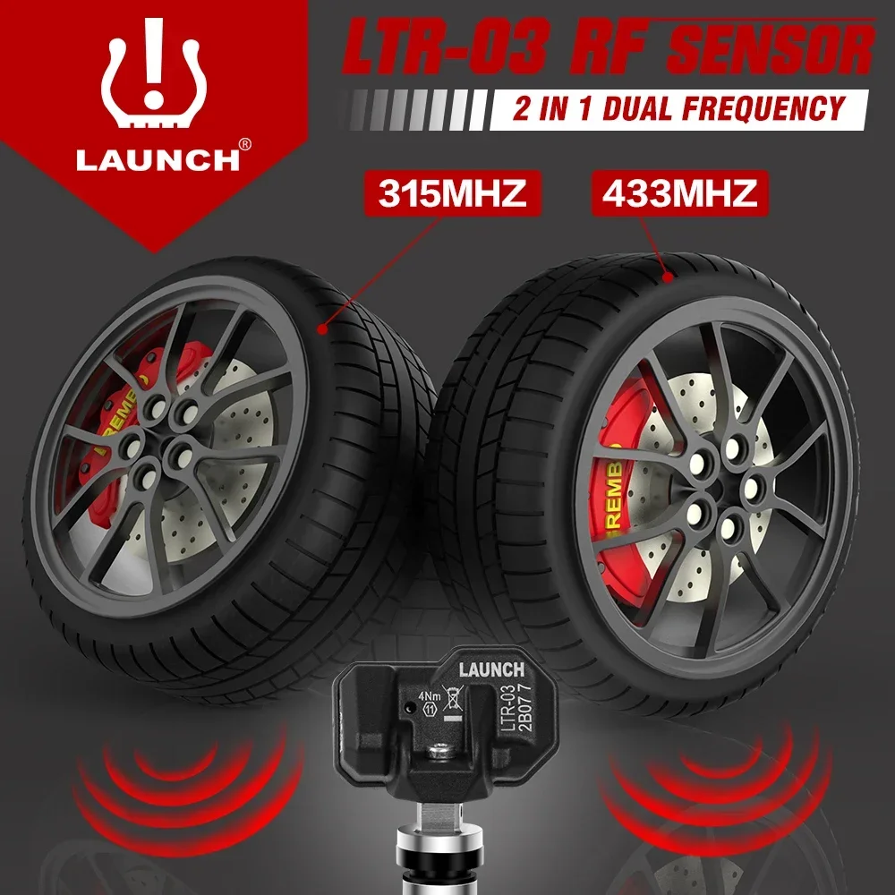 LAUNCH X431 2 en 1 RF-SENSOR 315MHz y 433MHz TPMS Sensor herramientas de reparación de neumáticos escáner sensores de presión de neumáticos probador programación