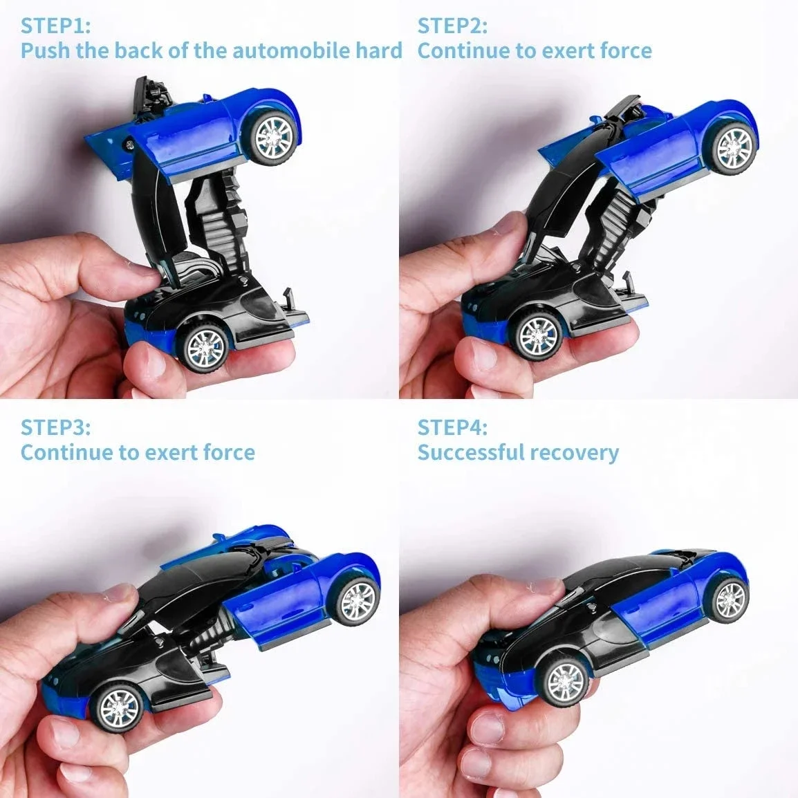 Onekey Robô de deformação automática de colisão, presente para menino, carro de brinquedo de forma dupla, pai, filho, modelo interativo