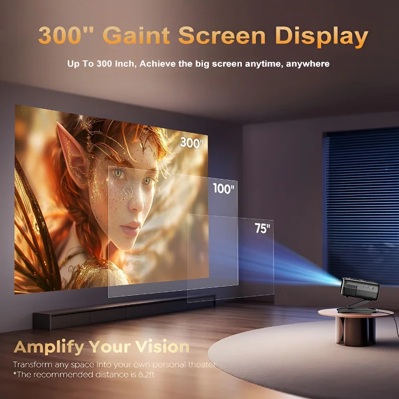 2025 M05 Android 12.0 Проектор 4k 64G AutoFocus Проектор Wifi6 BT5.3 Светодиодный проектор 8K Декодирование Домашний кинотеатр Проектор Beamer