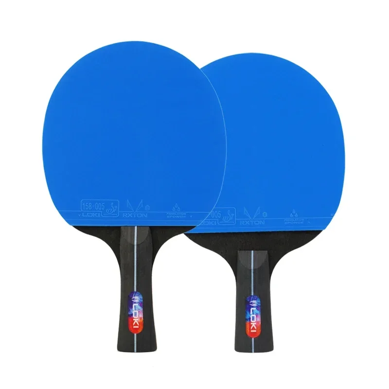 Juego de raquetas de tenis de mesa LOKI K5000, 1 ud./2 uds., raquetas de Ping Pong para entretenimiento en el hogar con goma de Ping Pong de Color azul