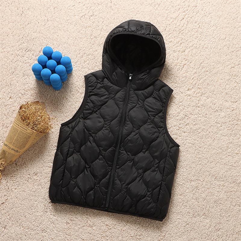 Frauen Ärmellose Mode Mit Kapuze Puffer Jacken 2024 Neue Weibliche Koreanische Slim Fit Ultra Licht Gewicht Unten Weste Mäntel