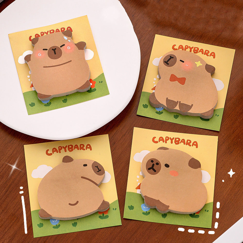 4 pièces autocollant mignon Kawaii Animal Notes autocollantes bloc-Notes bloc-Notes bureau fournitures scolaires papeterie Panda chat lièvre signet poste