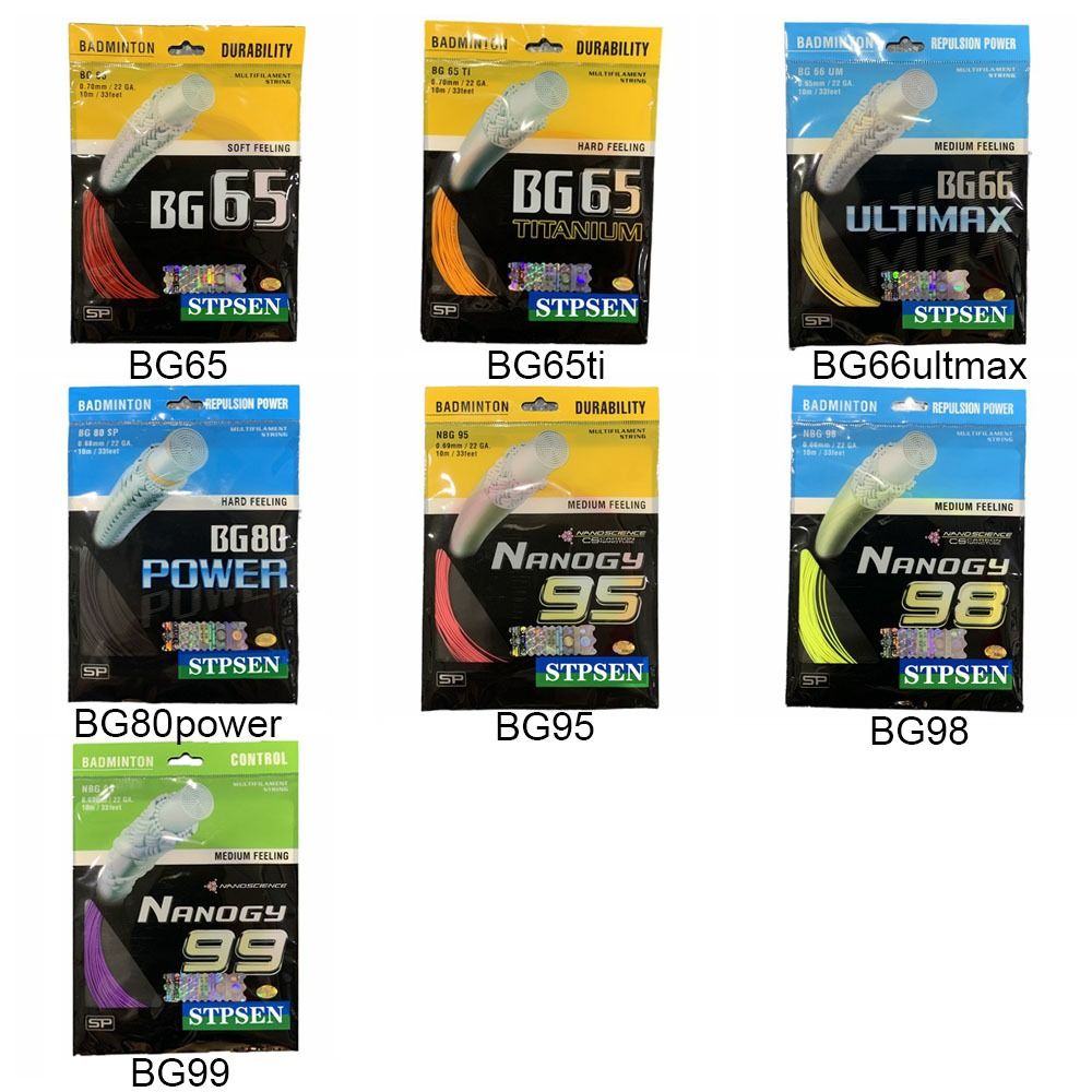 Badminton Racket String Tool, Cor Aleatória, Fio De Raquete, Diâmetro 7mm, 10m, Alta Qualidade, BG65, BG65Ti Cordas De Raquete