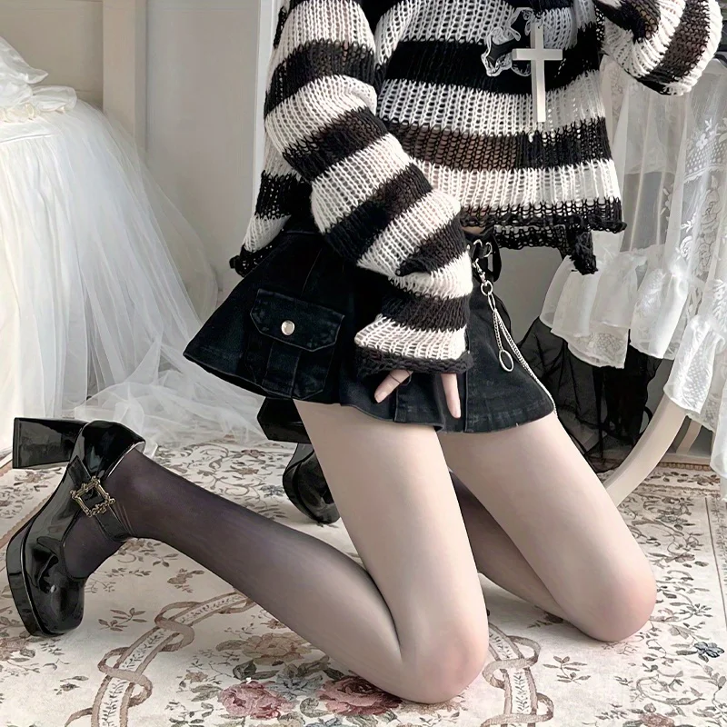 ถุงน่องตาข่าย Ombre, ถุงน่องเอวสูงกระชับสัดส่วนถุงน่องสตรีและถุงเท้ายาวไล่ระดับสีเซ็กซี่และมีสไตล์