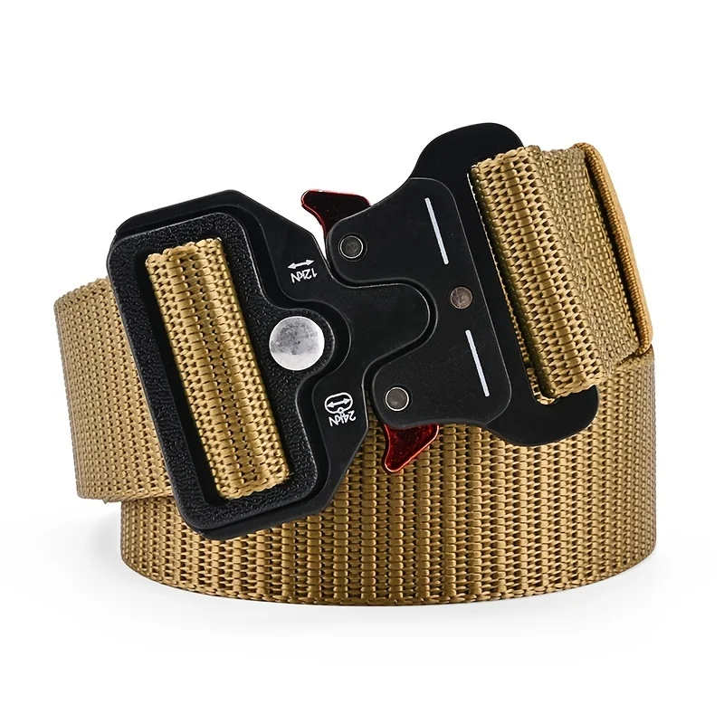 เข็มขัดผู้ชายการล่าสัตว์กลางแจ้งยุทธวิธีเข็มขัดบุรุษ Multifunctional COMBAT Survival ผ้าใบคุณภาพสูงไนลอนเข็มขัดบุรุษเข็มขัดกีฬา