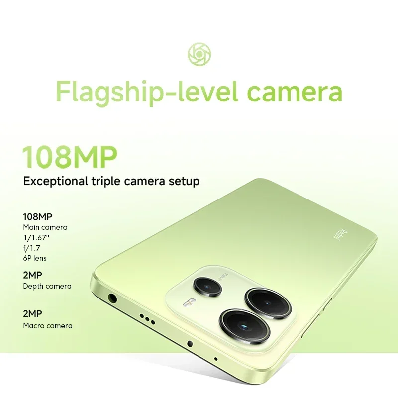 【Brand+】Global Version Xiaomi Redmi Note 14 MediaTek Helio G99-Ultra 108MP AI 5500mAh 6.67" AMOLED 120Hz Display