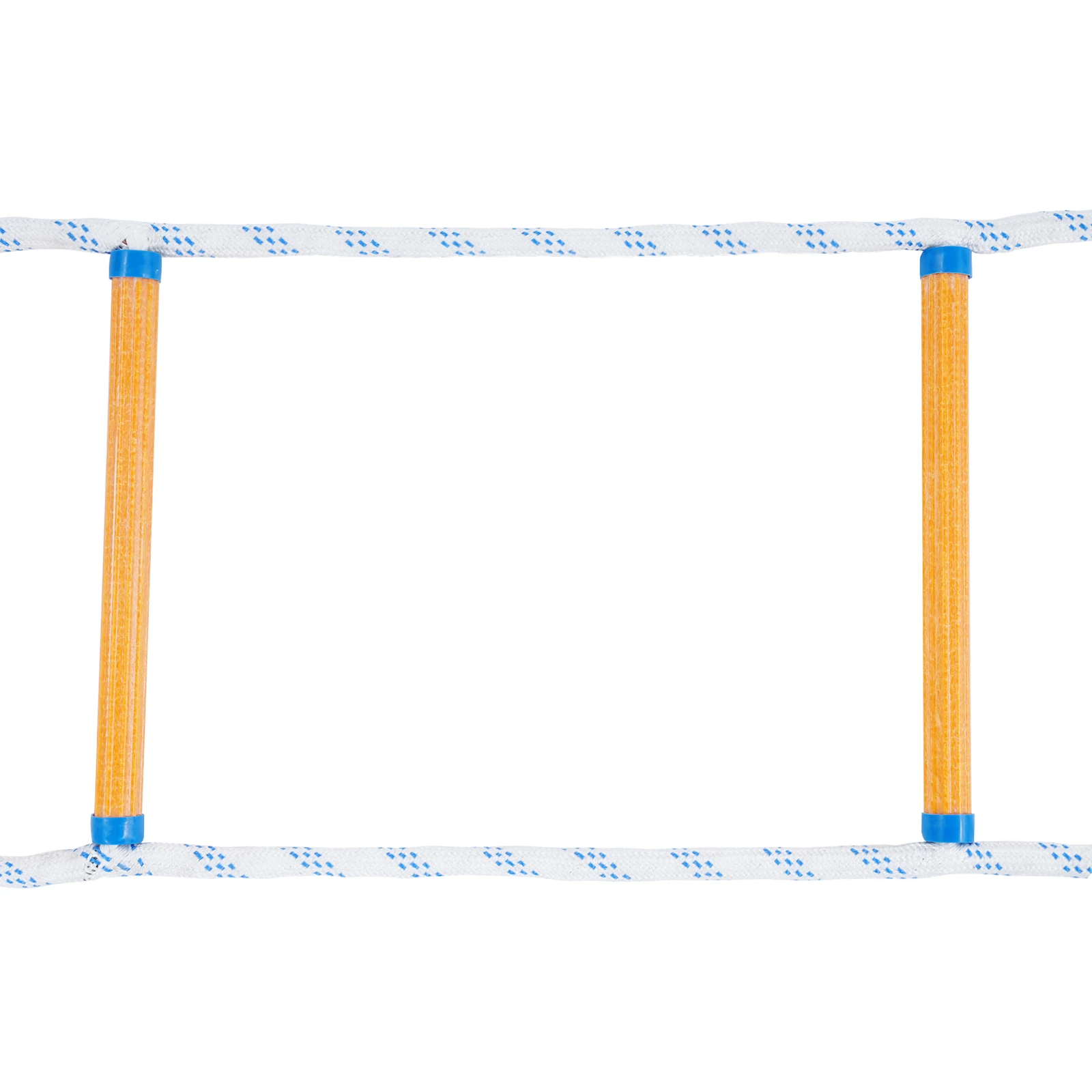 Scala di corda di salvataggio da 10 m Capacità 100 kg con gradini in resina rinforzata da 44 cm e corde in poliestere resistenti ai raggi UV Arrampicata di emergenza portatile