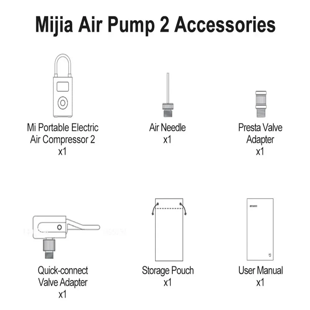 Xiaomi mijia bomba de ar compressor 2 portátil compressor de ar elétrico 2 sensor de pneus mi inflável tesouro 2 para carro bicicleta bola