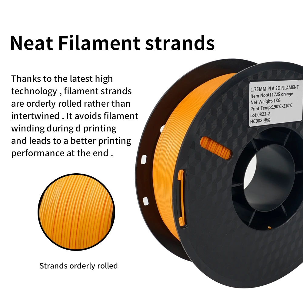 10KG PLA PETG Filament for 3D Printer Filament 1KG/Roll 1.75MM Plastic Filaments Line Up Neatly Printing Material for 3D Printer