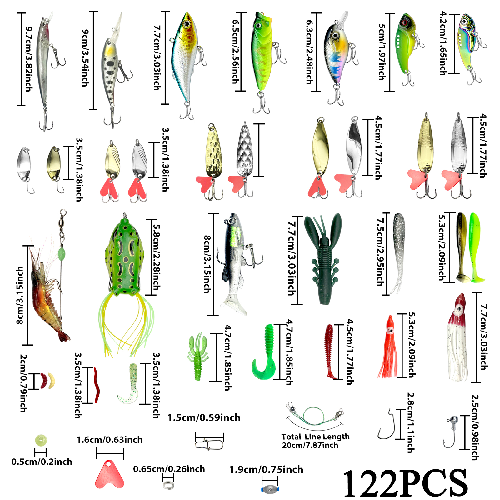 78/122/284 stücke Angel köder Kit für Top water Köder Rigs Tackle Kit für Bass Forelle Lachs Angel zubehör Hochwertige Lure-Bait-Sets für Lurefischen Komplettsets mit allen nötigen Komponenten