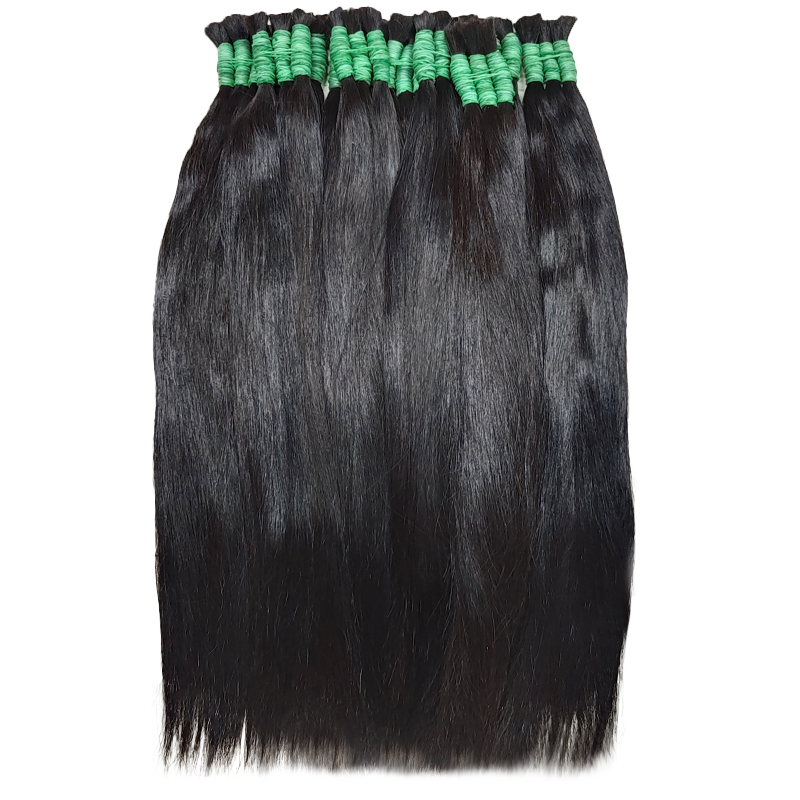 編組用横糸なしバージンバルク人毛人毛 100% 未処理人毛バルクエクステンションブラジルレミー毛 18-30 インチ