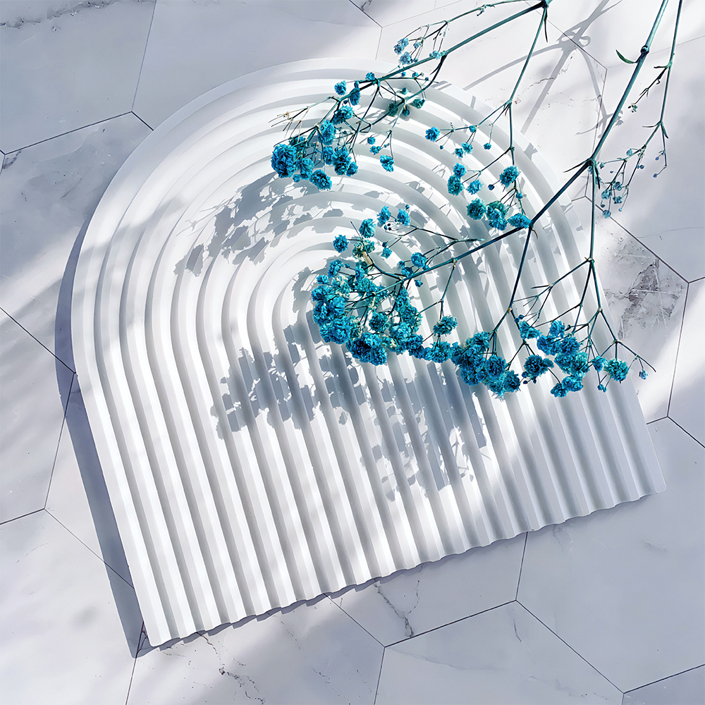SZ011 DIY Striped Wave Tray Mold For Resin Making Concrete Silicon Mold for Cement Candle U Shaped Plaster Mould New Arrival