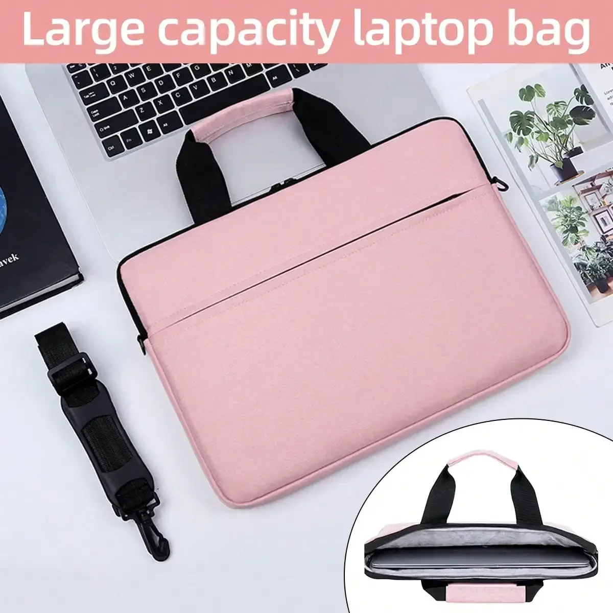 Sacs pour ordinateur portable, étui de transport pour ordinateur portable et tablette de 13 à 15 pouces, sangle d'épaule, tissu Durable hydrofuge, école d'affaires décontractée