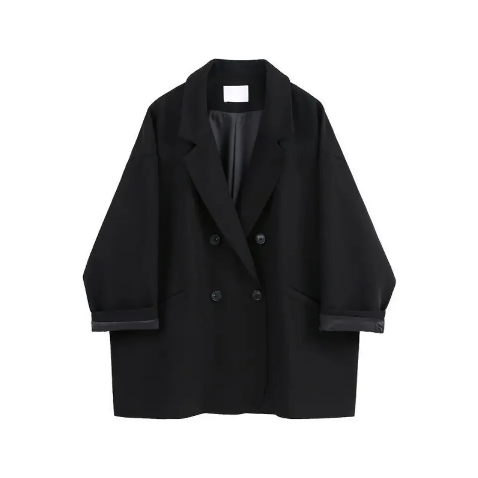 Blazers marrons longos femininos sobre jaqueta, Casacos e jaquetas, Casacos pretos, Tendência inverno, 2022, em promoção