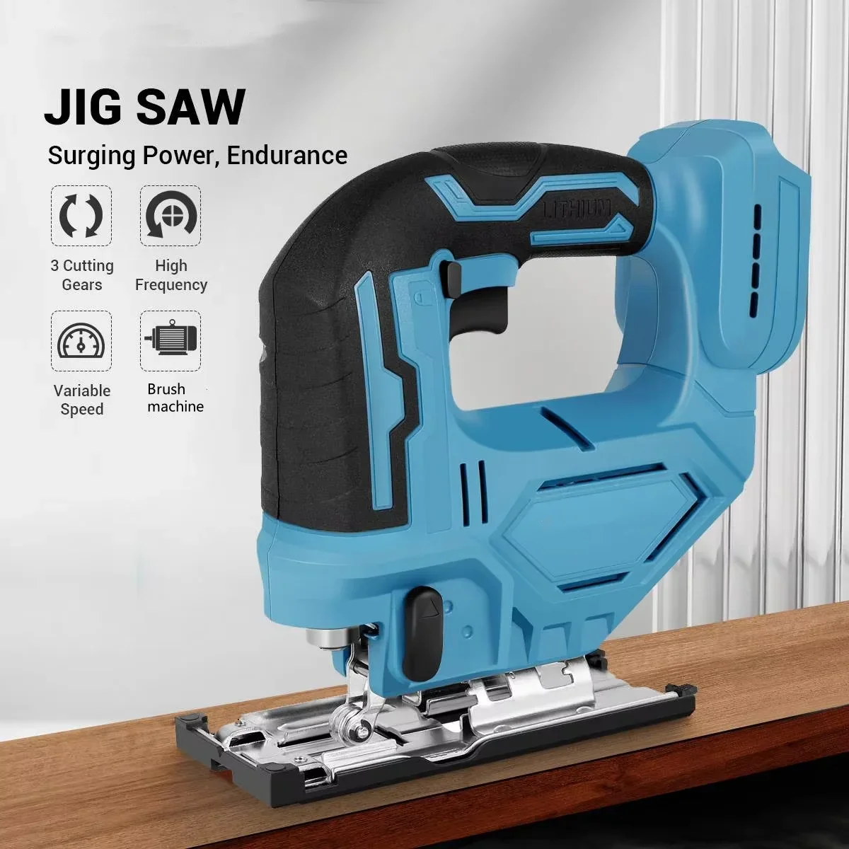 For 18V Makita 3000RPM Electric Curved Saw Cordless Jig Saw Portable Multifunction Carpenter Power Tool No Battery