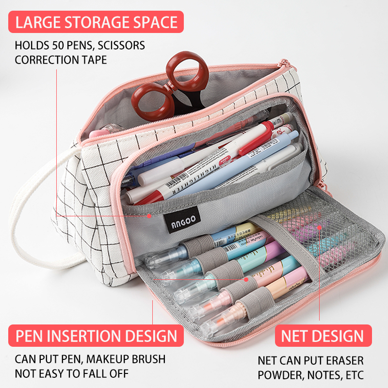 Multi Layer Große Kapazität Bleistift Fall Stift Lagerung Liefert Stift Box Kawaii Nette Bleistift Fällen Taschen Stationäre Schule Liefert