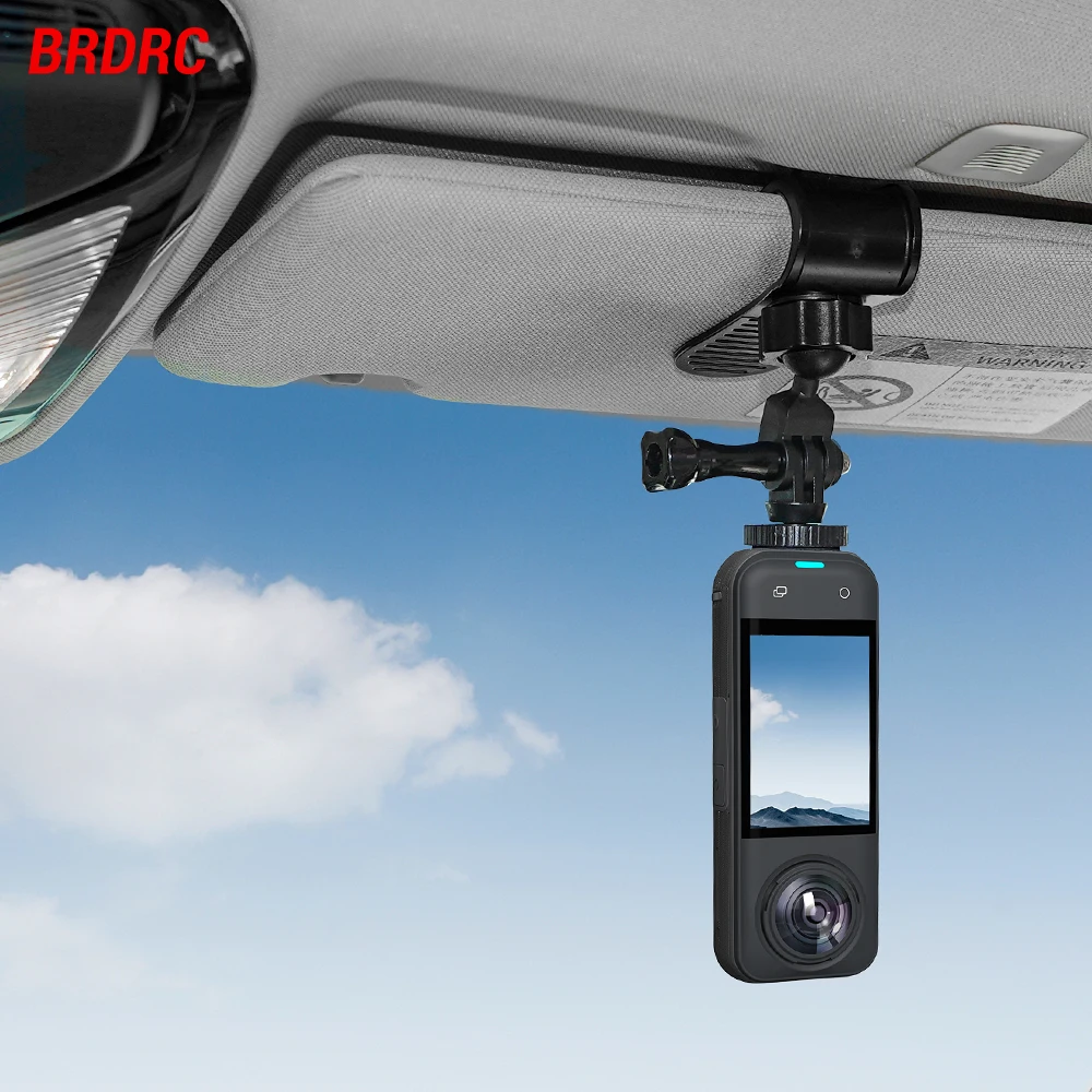 BRDRC-Soporte para visera de coche, accesorios para cámara Insta360 X5/Ace Pro/GoPro Hero 13 12 11 10/Pocket 3/Action 5 Pro