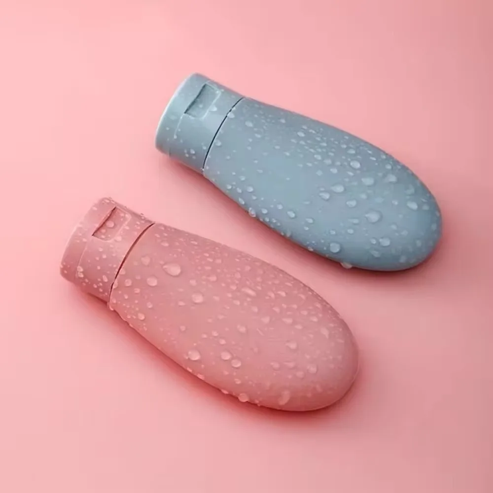 3 unids/set botella recargable 60ml 100ml contenedor de loción de silicona suave tubo de compresión botella vacía botella de champú de viaje portátil