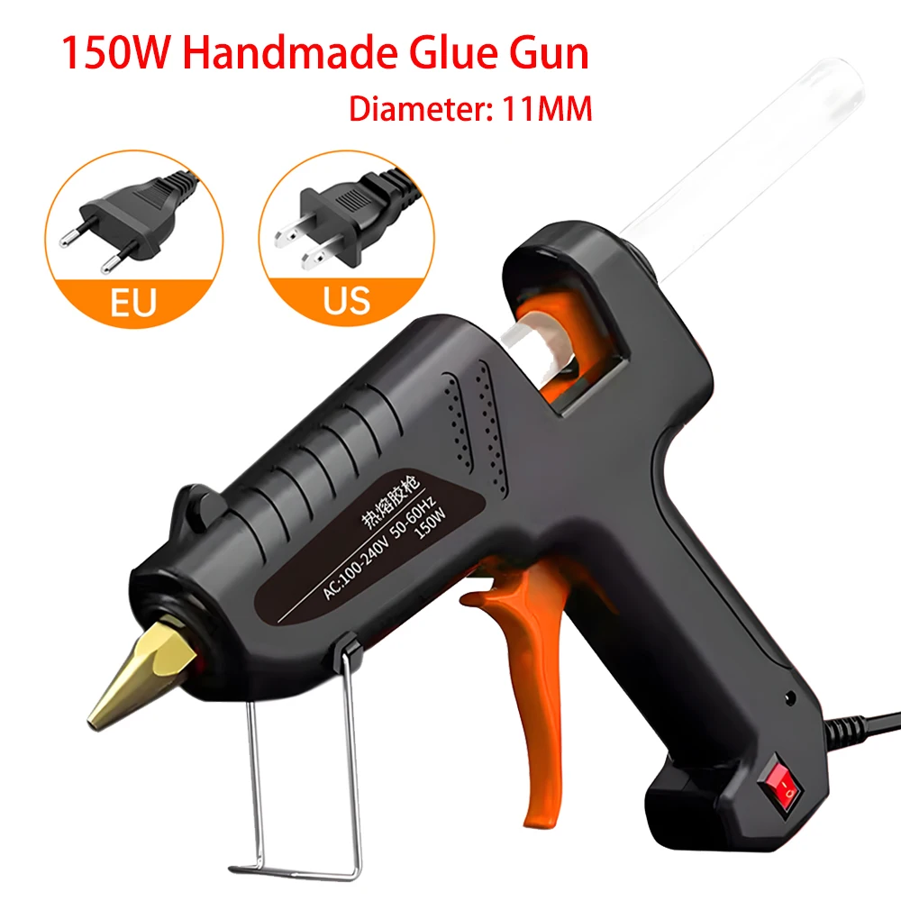 Pistola de pegamento termofusible de 110V/220V con interruptor para barra de pegamento de 11mm, pistola caliente adhesiva Industrial, herramienta de reparación de pistola de temperatura de calor eléctrica
