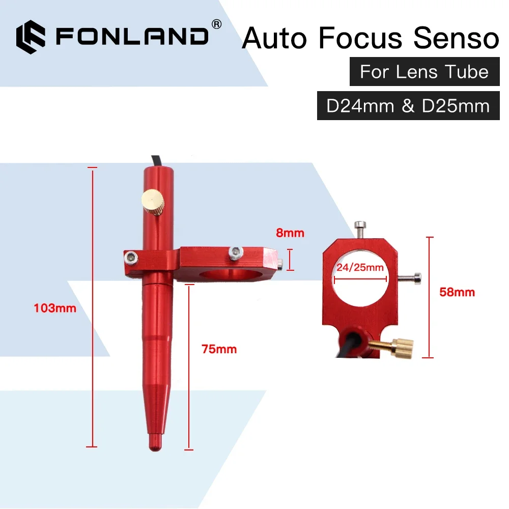 Fonland-Sensor de enfoque automático, eje Z para mesa arriba y abajo motorizada automática, máquina cortadora de grabado láser CO2