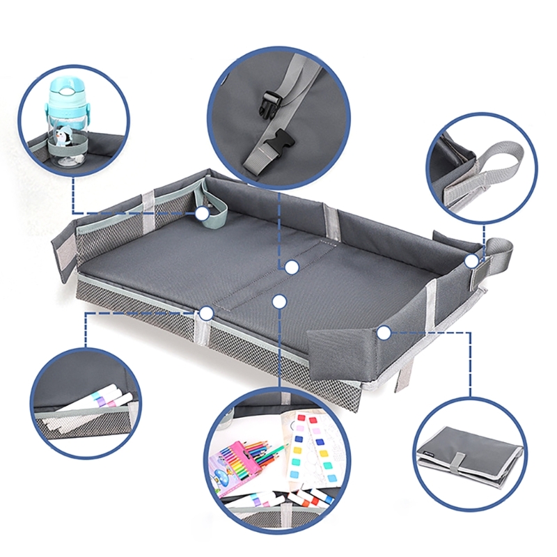 Reisetablett für Kinder, faltbare Schreibtisch-Unterhaltungsstation, Tafel zum Zeichnen