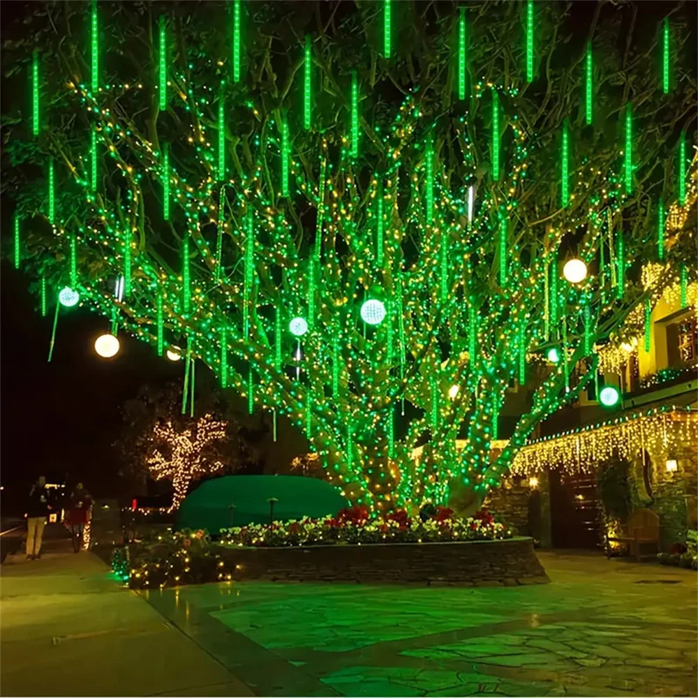 1/2/3/4 Set LED Meteorschauer Regen Led Fee Lichterkette Straße Girlande Hochzeit Weihnachtsbaum Dekorationen für Outdoor Neujahr