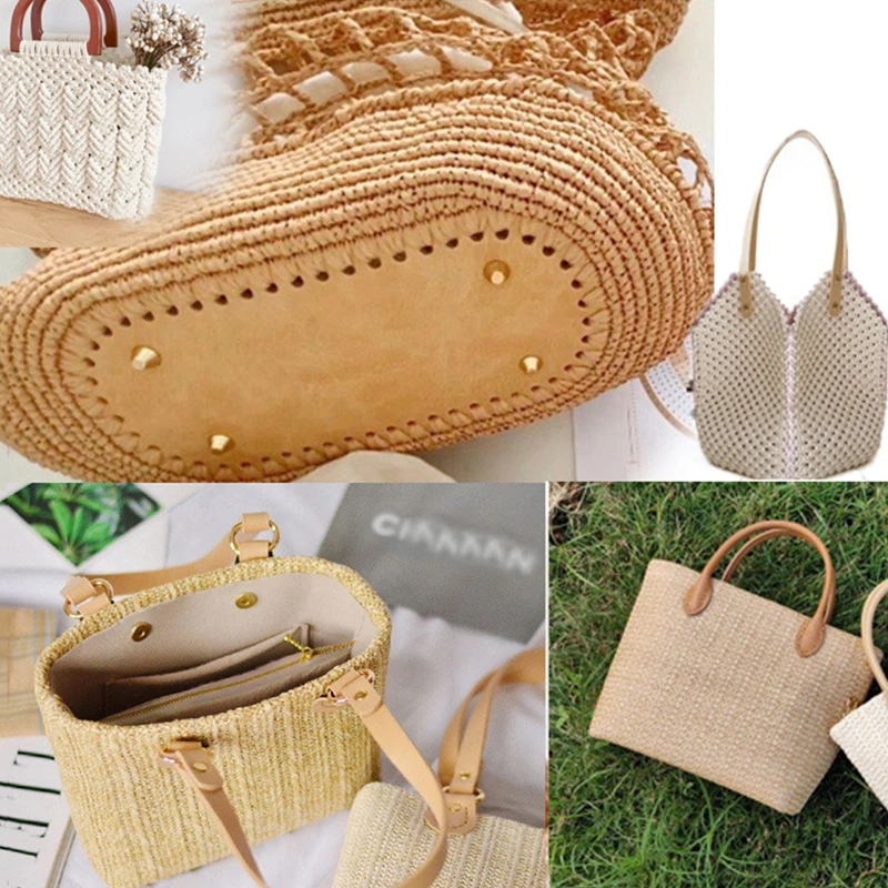 29.5*10 ซม.Handmade รูปไข่ด้านล่างสําหรับถักกระเป๋า PU หนัง Handcraft กระเป๋าฐานหลุม DIY โครเชต์กระเป๋าด้านล่างอุปกรณ์เสริม