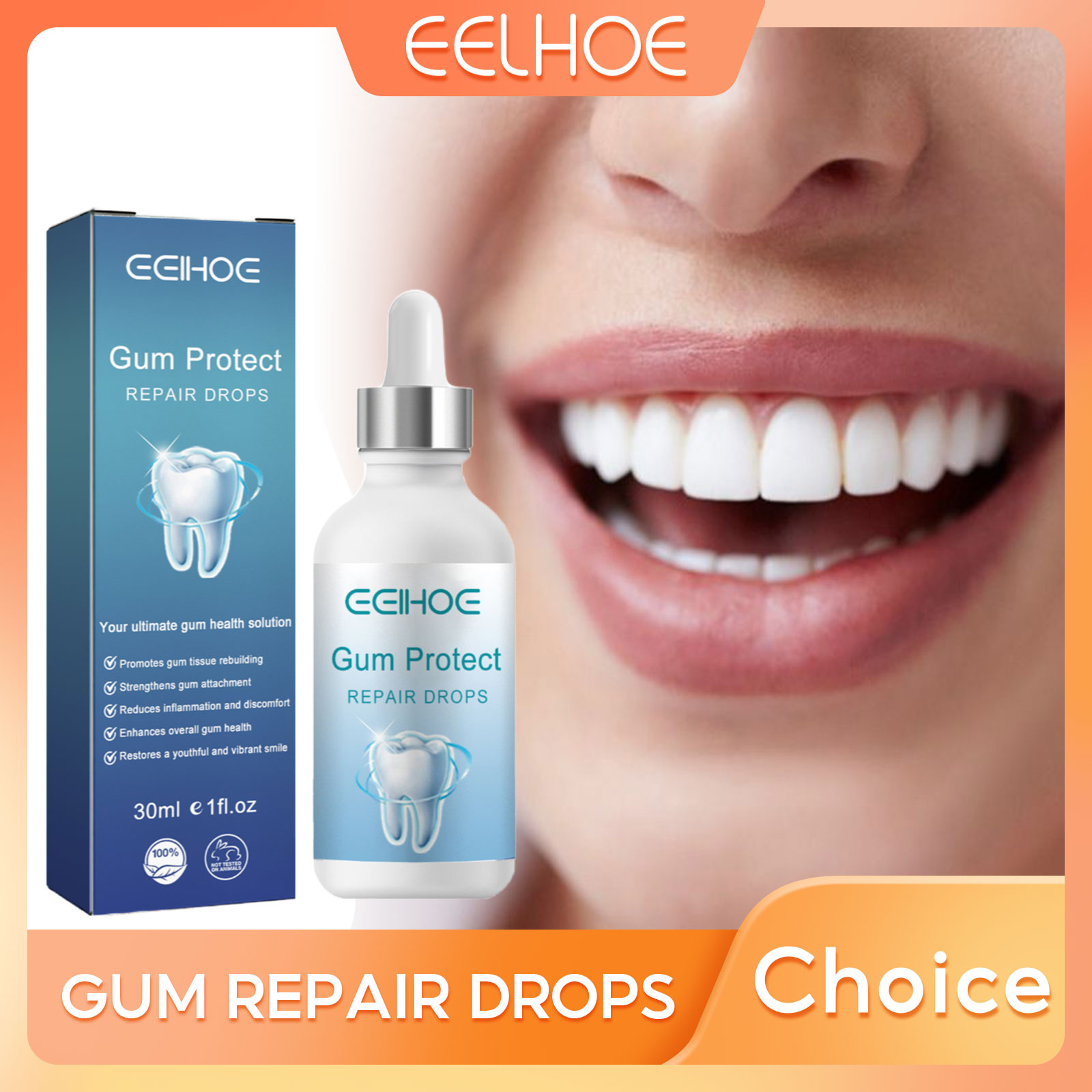 Gum Repair Serum Improve Tooth Sensitivity Gingival Swelling Gums Bad Breath Remover Dental Care Products Gum Relief Drops 30ml