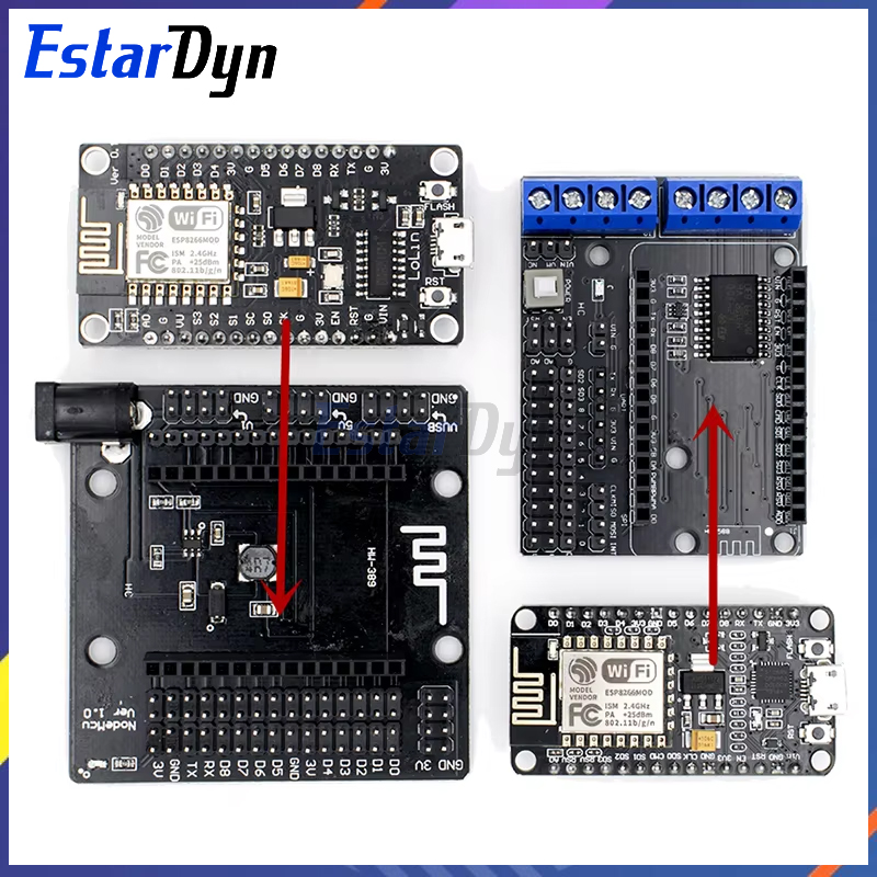 Módulo inalámbrico CH340/CP2102 NodeMcu V3 V2 Lua WIFI Internet de las cosas desarrollando placa basada en ESP8266 ESP-12E con antena PCB