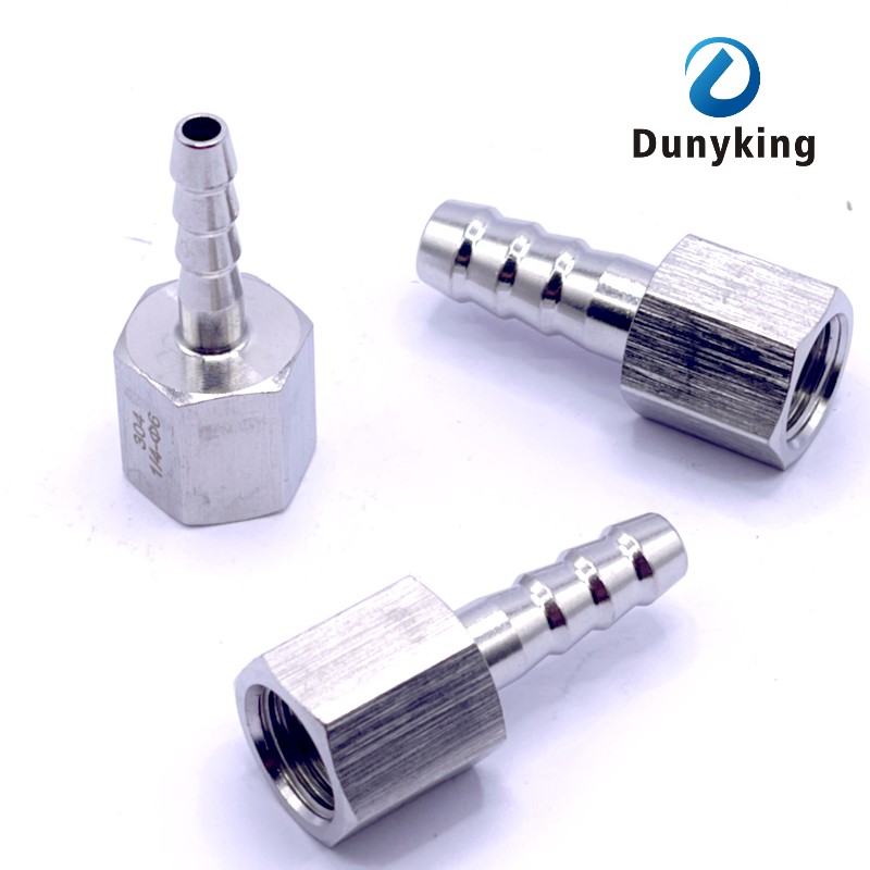 ท่อ Barb Tail 6/8/10/12/14มม.SS304สแตนเลสท่อ1/8 "1/4" 3/8 "1/2" BSP หญิง Connector Joint Coupler Adapter