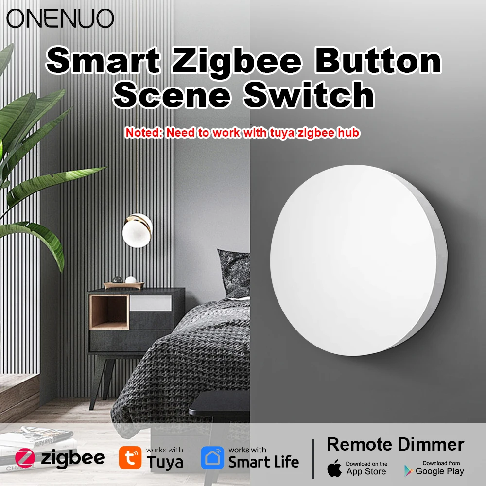 Inteligente zigbee interruptor de cena sem fio botão automação cenário controlador alimentado por bateria ligação inteligente dispositivos tuya