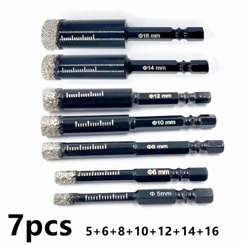5–16 mm Sechskantschaft, gelöteter Trockenkeramikfliesenbohrer, Marmor, Granit, verglaste Fliesenlochöffner, Diamantbohrer, Lochsäge