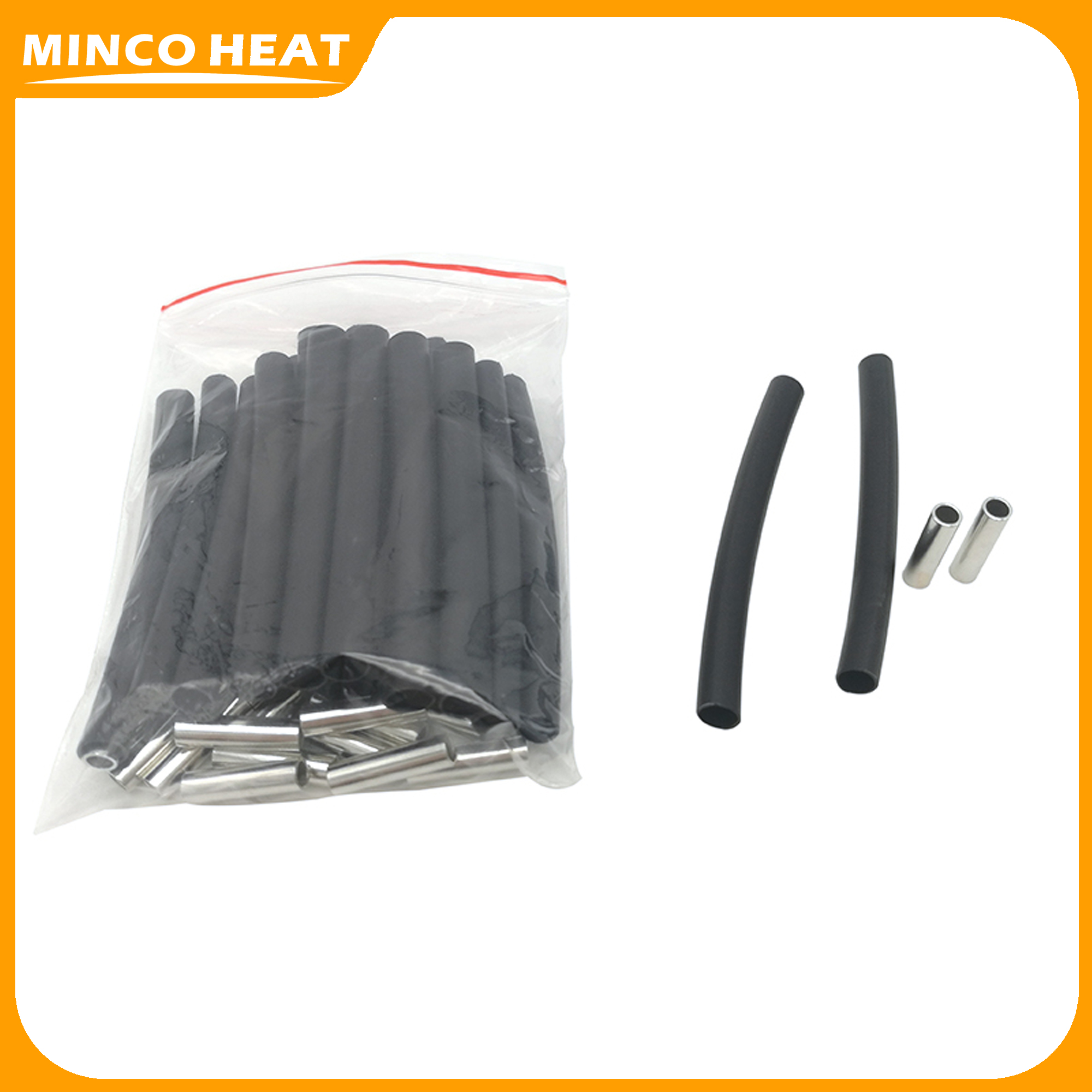 Minco-tubos de cobre de calor y mangas termorretráctiles cada uno, bolsa utilizada para Kits de conexión de cable de calefacción de piso de fibra de carbono, 20 unidades
