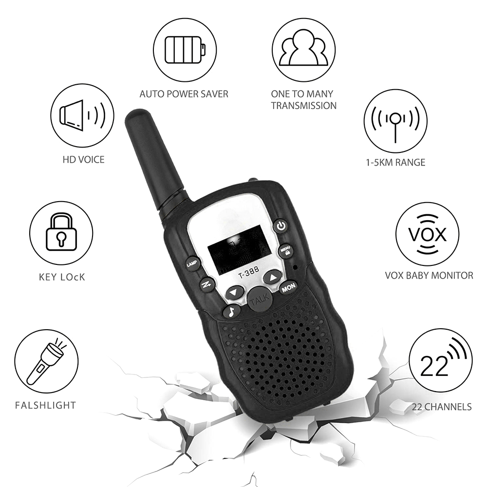 2 pçs mini walkie talkie crianças brinquedos 3km alcance receptor em dois sentidos brinquedo eletrônico rádio lcd lanterna presente das crianças para meninos meninas