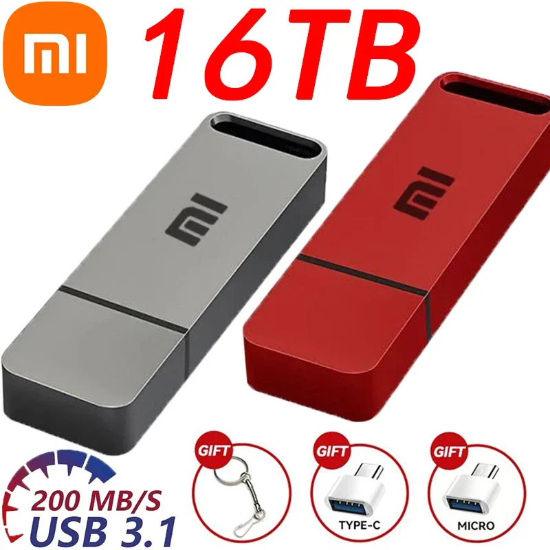 Xiaomi MIJIA Ultra Usb флэш-накопители 16 ТБ USB 3.1 высокоскоростной флэш-накопитель USB 2 ТБ 4 ТБ флэш-накопитель 8 ТБ для ПК/ноутбука Usb-память праздничный подарок