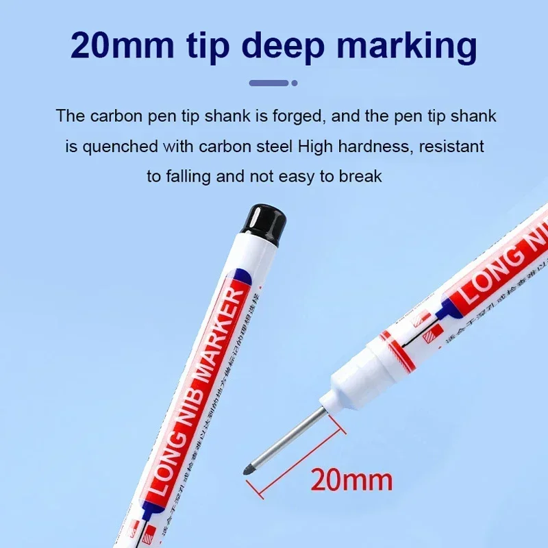 1/5 PCS Lange Kopf Marker Marking Stift Permanent Farbe Stift Set Für Holzbearbeitung Dekoration Tiefe Loch Marker Schreibwaren kunst Liefert