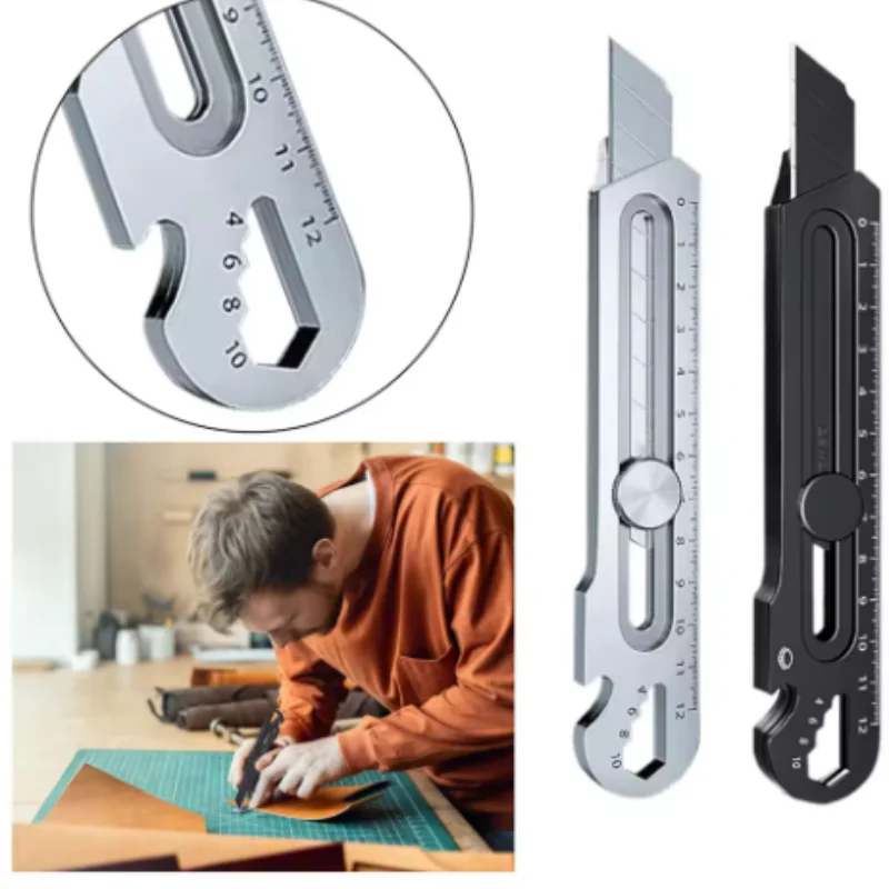 Taglierina per scatola di coltelli multiuso 6 in 1 Coltello multiuso a scatto impermeabile retrattile resistente in acciaio inossidabile