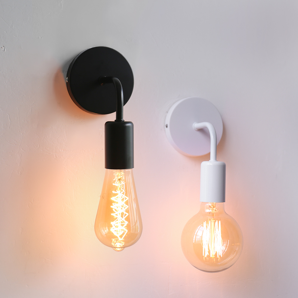 Nordische moderne Wand leuchte Eisen schwarz e27 Innen beleuchtung Nachttisch Schlafzimmer Badezimmer Lampe Wand leuchte Wand leuchte Industrie dekor