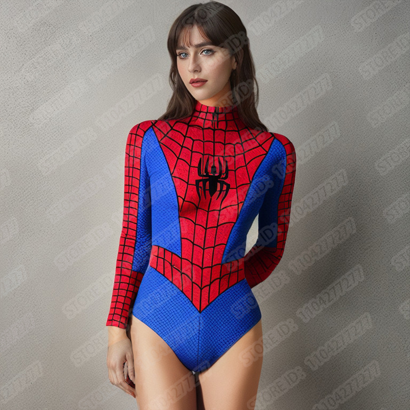 Spider femmes maillot de bain maillots de bain Spiderman Costumes maillot de bain pour femmes une pièce maillots de bain combinaison Spider-Man Cosplay body