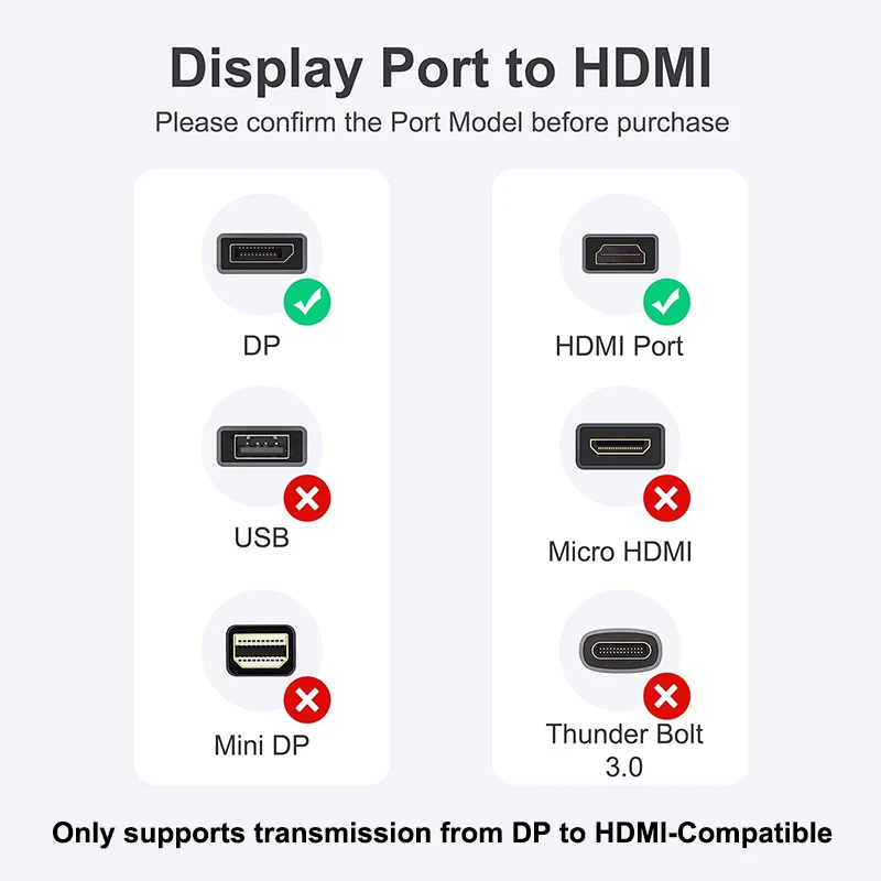 4K Maschio DP a Femmina Compatibile con HDMI per HDTV Proiettore PC DisplayPort a HDMI Adattatore Cavo Convertitore Video Audio